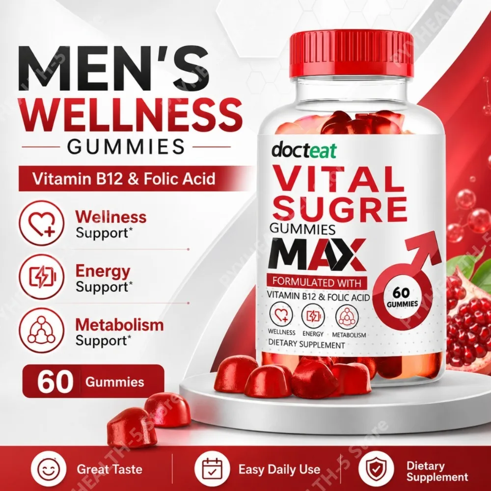 

Vitamin B12 & Folic Acid Gummies for Men, Chewable 60 Count with Apple Cider Vinegar Beet Root Supplement Energy and Vitality