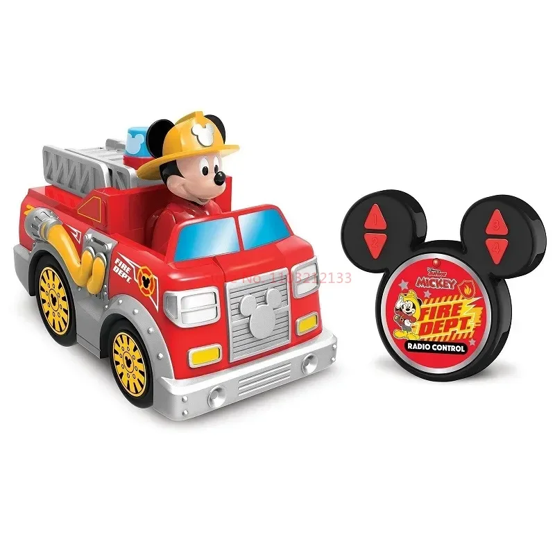 Disney Mickey Mouse 2.4g Remote Control Fire Truck 360 Degrees Rc Electric Remote Control Car Boy Puzzle Toy Festival Gifts