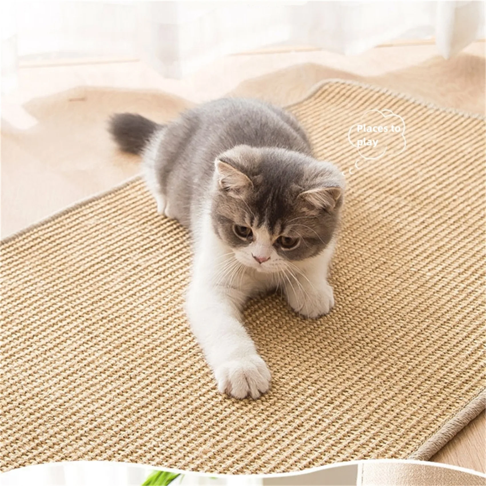 Cat Scratch Board Pad Anti Cat Scratch Sofa Protection Artifact Cat Paws Sharpen Mats Send Nail Fixed Portable Cat Toys