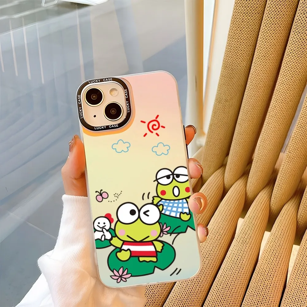 K-KeroppiS Cute Phone Case For Samsung S23 S20 S21 A12 A34 A24 A13 A23 A22 A05s Ultra Gradient IMD Clear Matte Cover