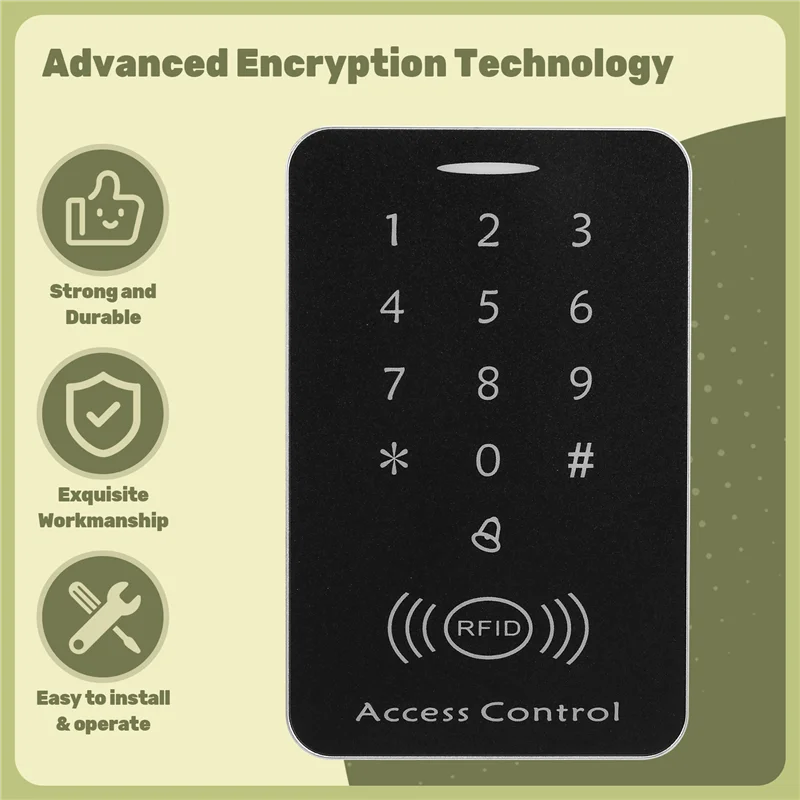 

Anti-Copy Encrypted Standalone Access Controller 125Khz ID Access Control Keypad Digit Panel Card Reader For Door Lock