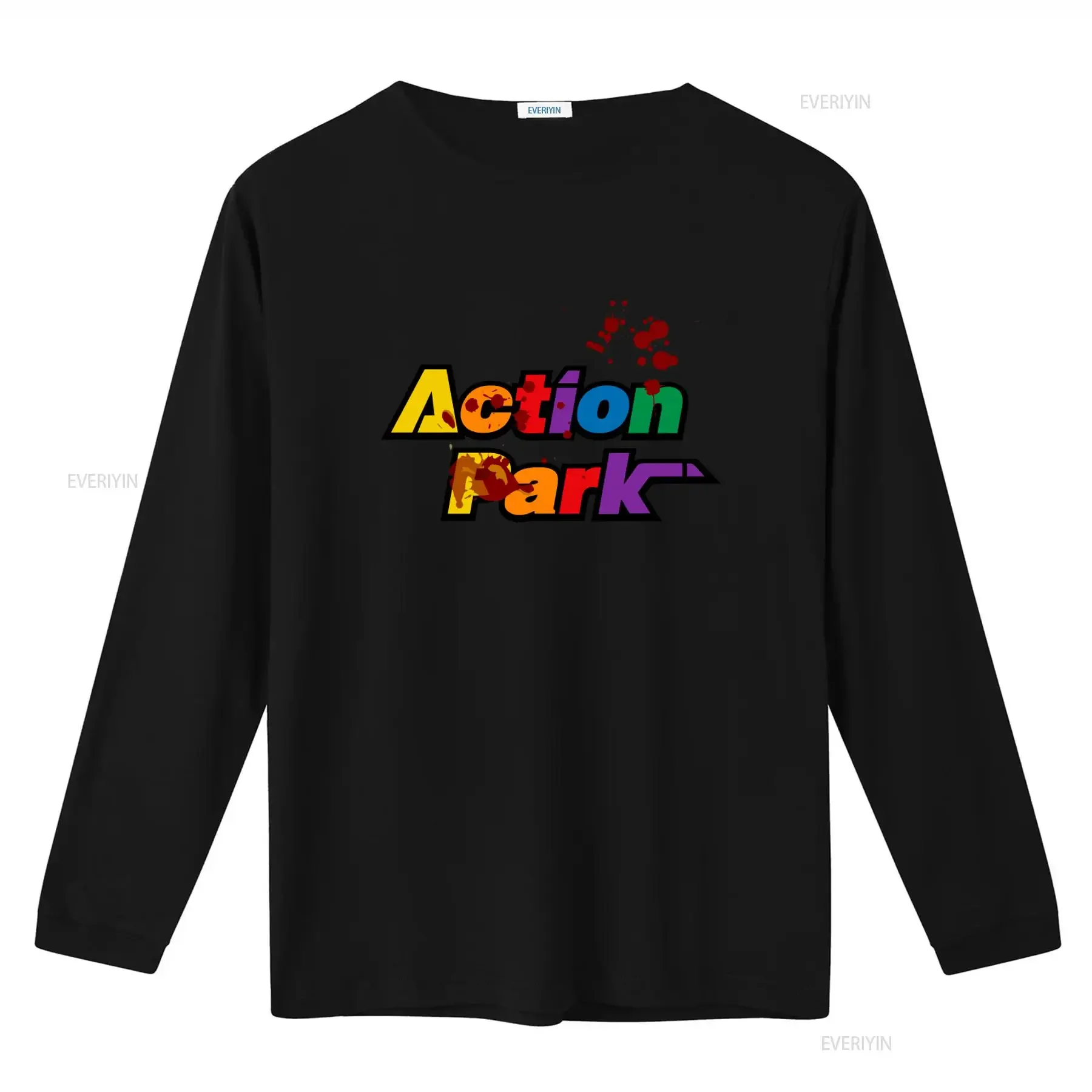 Action Park Logo Bloody Classic T Shirt Colorful Design for Trendy Fashion Lovers vintage Washed Breathable Slightly fashion