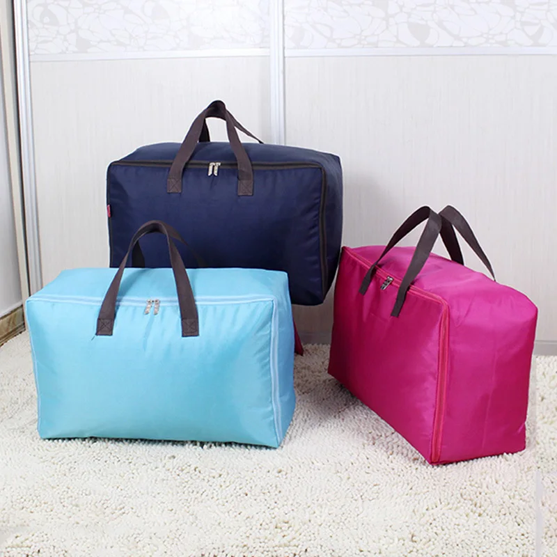 3 Sizes Storage Bag Clothes Quilt Organizer Package For Travel  Luggage Bags Portable Multicolor Hand Bag Oxford Cloth Dust Bag