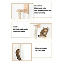 140cm Sisal Rope Cat Climber Tree Wall Mounted Scratching Post Interactive Play Toys Jungle Gym for Indoor Cats Pet Furniture 4