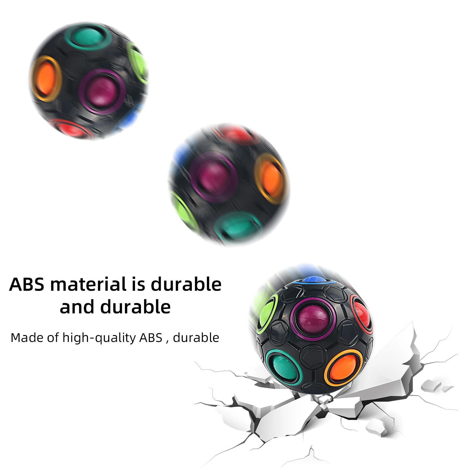 12-gaats persen magische bal regenboogbal vinger voetbal buitenaardse kubus vinger magische bal stressverlichtend nieuw uniek speelgoed