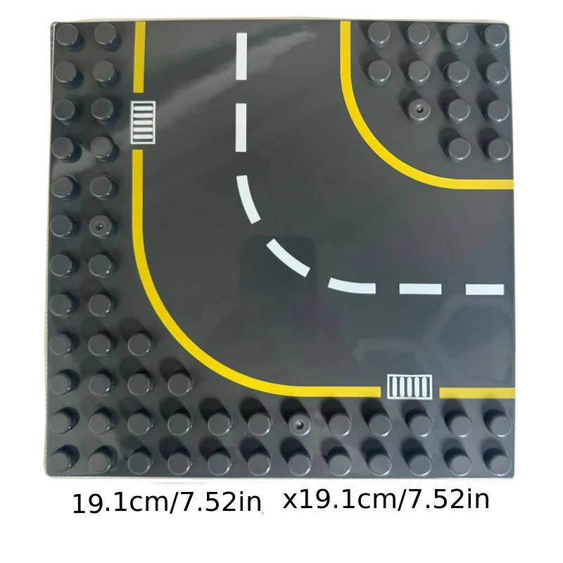 لوح أساس لبنات البناء للأطفال ، الجزيئات الكبيرة ، المدينة ، الطريق ، الشارع ، اللوح الأساسي ، مستقيم ، ألعاب ، منحنى * Dot #6