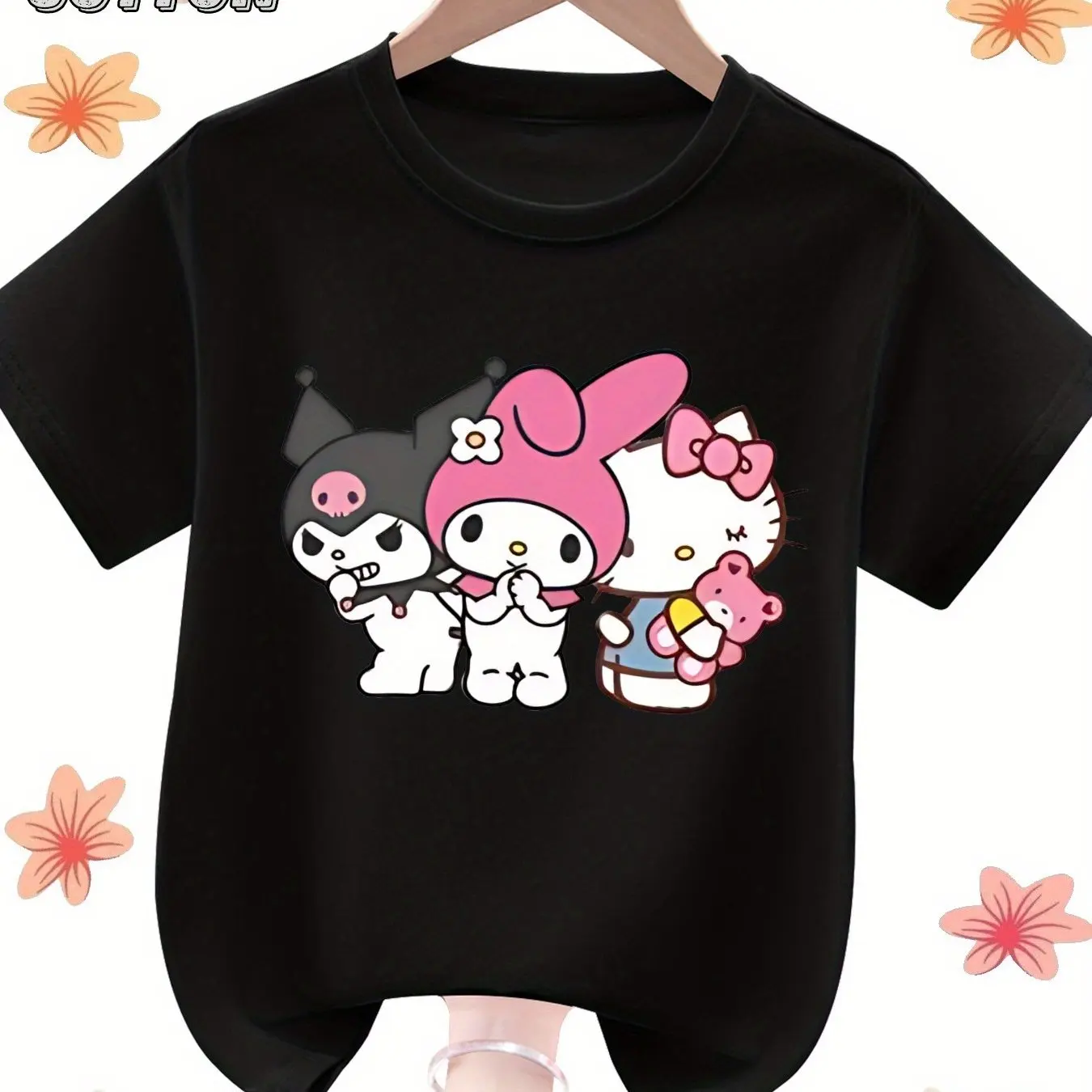 

Хлопковые мужские и женские футболки с графическим принтом «Hello Kitty», лето, осень-зима, роскошные брендовые спортивные футболки с короткими рукавами