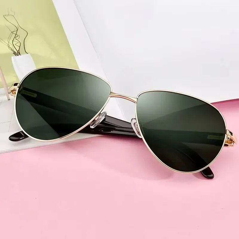 10102 Buffalo Horn Polarized Sunglasses, Full Frame Wrap-Around UV400 Pilot Sun Glasses, Retro Vintage for Men Women 411220