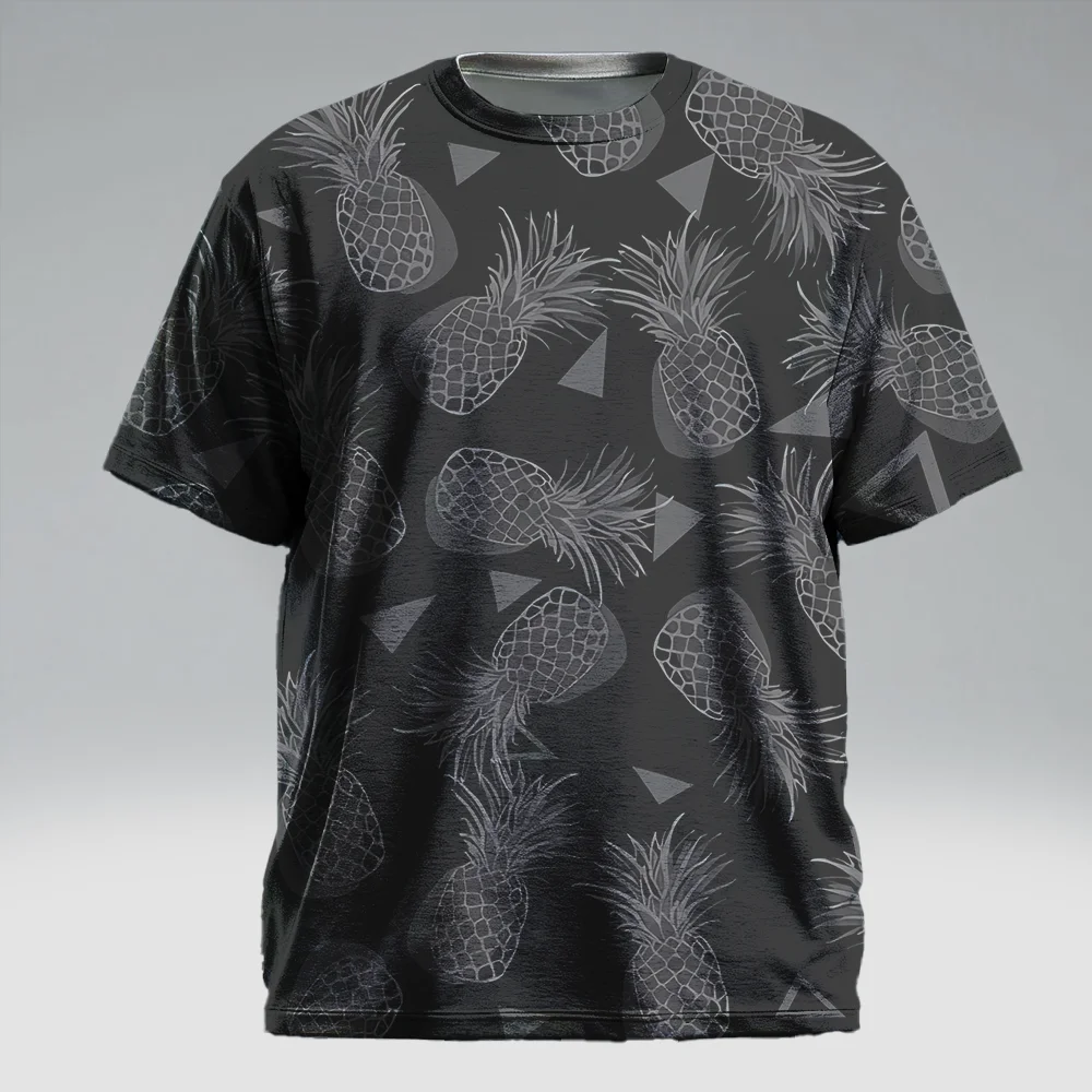

S-9xl plus size Men's Short Sleeve T-Shirt: Coconut Tree Vibe - Sleek Tropical Palm Prints, Wrinkle-Resistant,