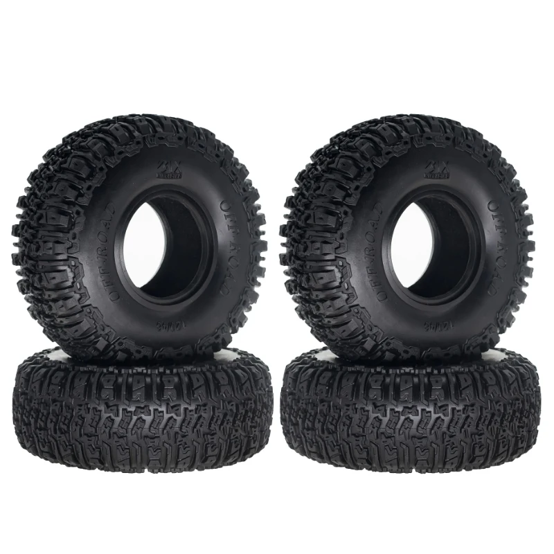 

4PCS 120MM 1.9" Rubber Rock Tyres Wheel Tires for 1:10 RC Crawler Car Axial SCX10 90046 AXI03007 TRX4 Redcat Gen8