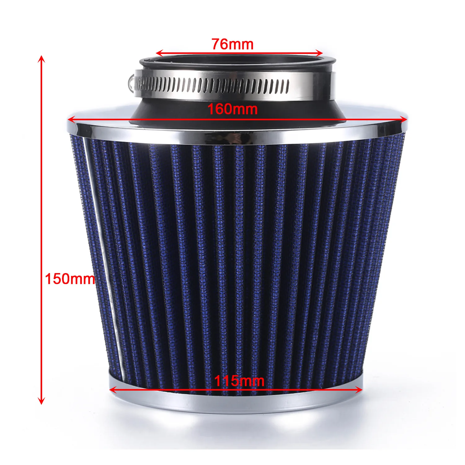 Auto Kaltlufteinlass modifizierter Pilzkopf Luftfilter 3 Zoll Filter 76 mm Luftfilterelement