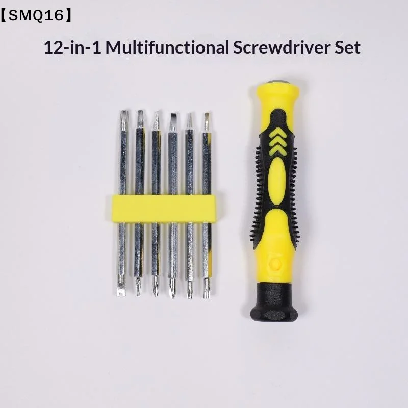 12 In 1 Screwdrivers Set Bit Hex Torx Screwdriver Head Flat Hand Slotted Cross Tool Multifunctional Screwdriver【SMQ】