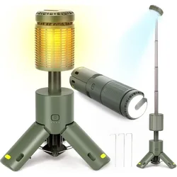 Outdoor Camping Light Telescopic Flash Light Lantern with Magnetic Base Lighting Camp Lights Rechargeable IPX7 Portable Light