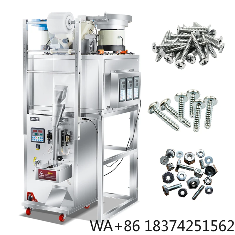 Fully Automatic Bolt Nuts Nails Fasteners Screw Counting Packaging Machine with Vibrating Plate Plastic Bag Packaging Machine