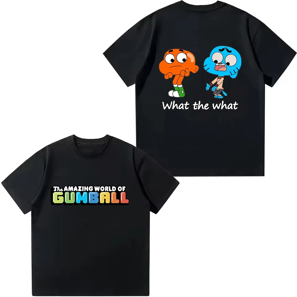 The Amazing World of Gumball Print Tshirt Toddler Girl Summer Short Sleeve Tops Boys Cartoon Graphic T Shirt Kids Casual T-shirt