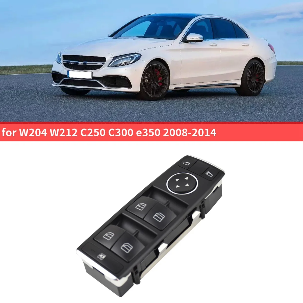 Interruptor de elevación de vidrio A2049055302, interruptor de ventana automático para W204, W212, C250, C300, E350, 2008-2014