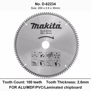 Makita-Çok Amaçlı, Dairesel elektrikli testere bıçağı, Karbür Testere bıçağı ve Japonya, ALÜMİNYUM, MDF, PVC, kart, lamine için testere bıçakları 6 Büyük satış, silindir mdf №5 üçlüsü