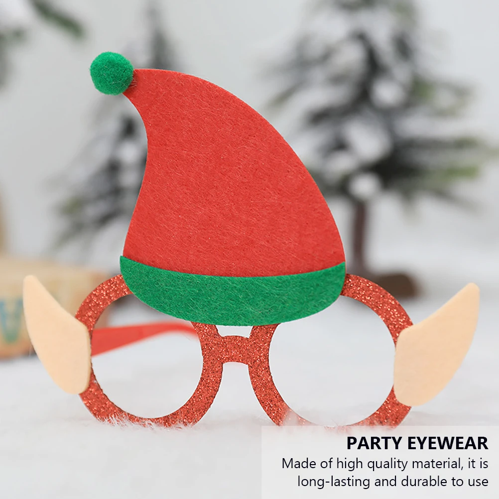 

4Pcs Kids Elf Glasses Christmas Party Eyewear Decorative Glasses Festival Props Lightweight Party Eyewear