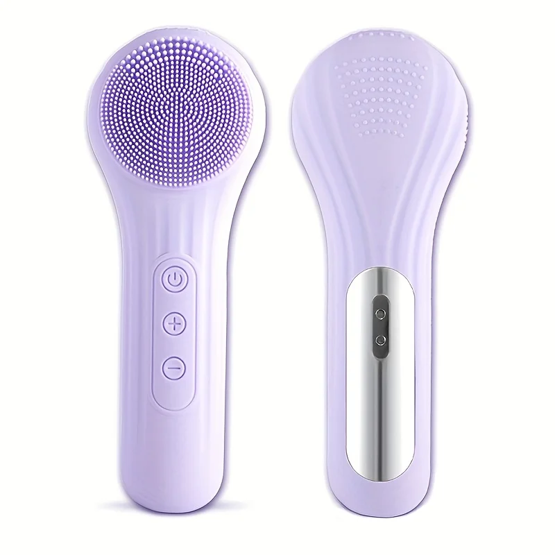 Nettoyant pour le visage de massage vibrant en silicone rechargeable 600 mAh - Brosse nettoyante pour le visage alimentée par USB, cadeau idéal pour maman