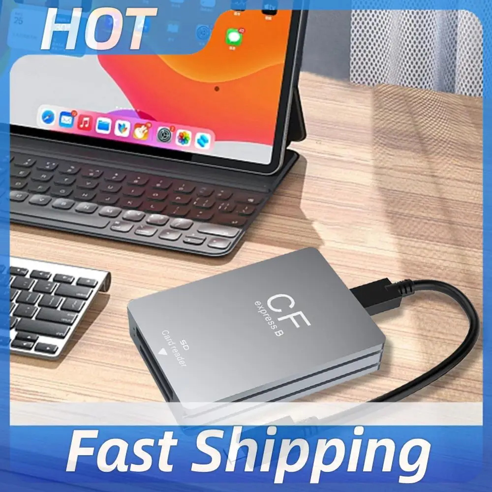

2 in 1 CFexpress Type B&SD Card Reader Cardreader Adapter with USB C To USB C/A Cable Support for Android/Windows/ OS for SLR