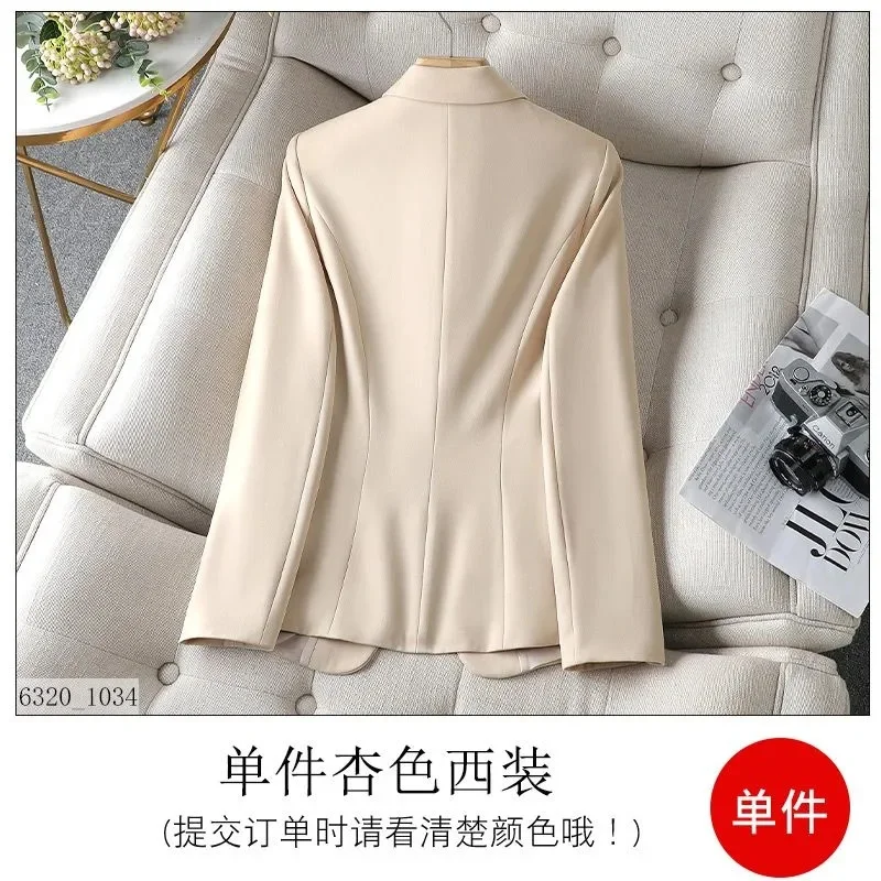 Chaqueta de traje negro para mujer primavera otoño 2025 nuevo abrigo Blazer de alta calidad prendas de vestir de temperamento pequeño cintura Casual prendas de vestir Top femenino