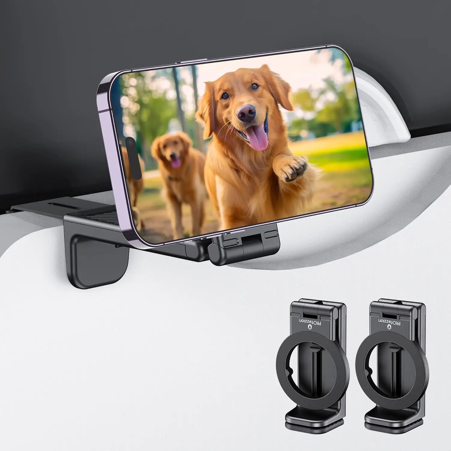 

Набор из 2 магнитных держателей для телефонов MagSafe и всех моделей телефонов, 360° ° Поворотное крепление для стола/подставки