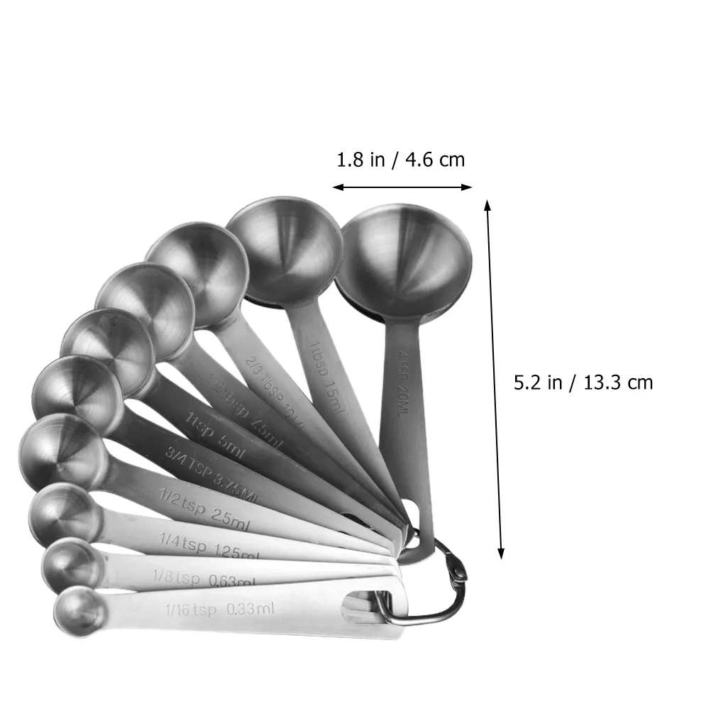 

10 pcs Stainless Steel Measuring Spoons Set Graduated Scale Baking Tool For Kitchen Cooking Supplies Spoons With Scale