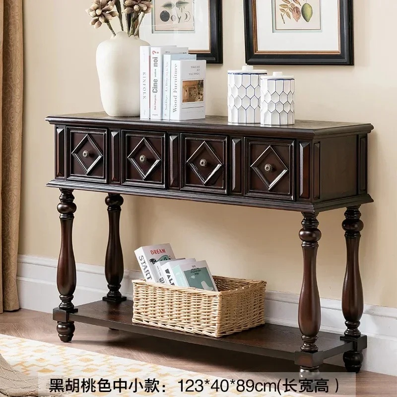 American-Style Solid Wood Locker Living Room Entrance Dining Hall Partition Bedroom Storage Cabinet