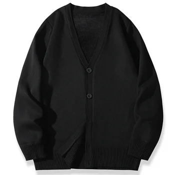 Men's Velvet Knit Cardigan Jacket 5 2026 New Men's Casual Long Sleeved Velvet Sweater Cardigan Knitted Jacket Top Autumn and Winter Fashionable Versatile Jacket 5