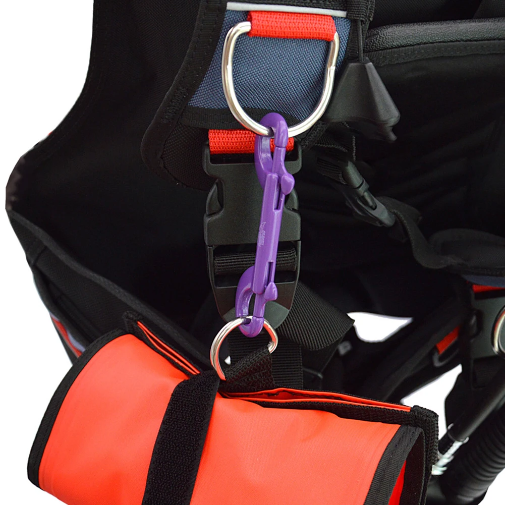 Gancho de doble extremo para buceo, accesorios BCD de acero inoxidable 316, 100mm