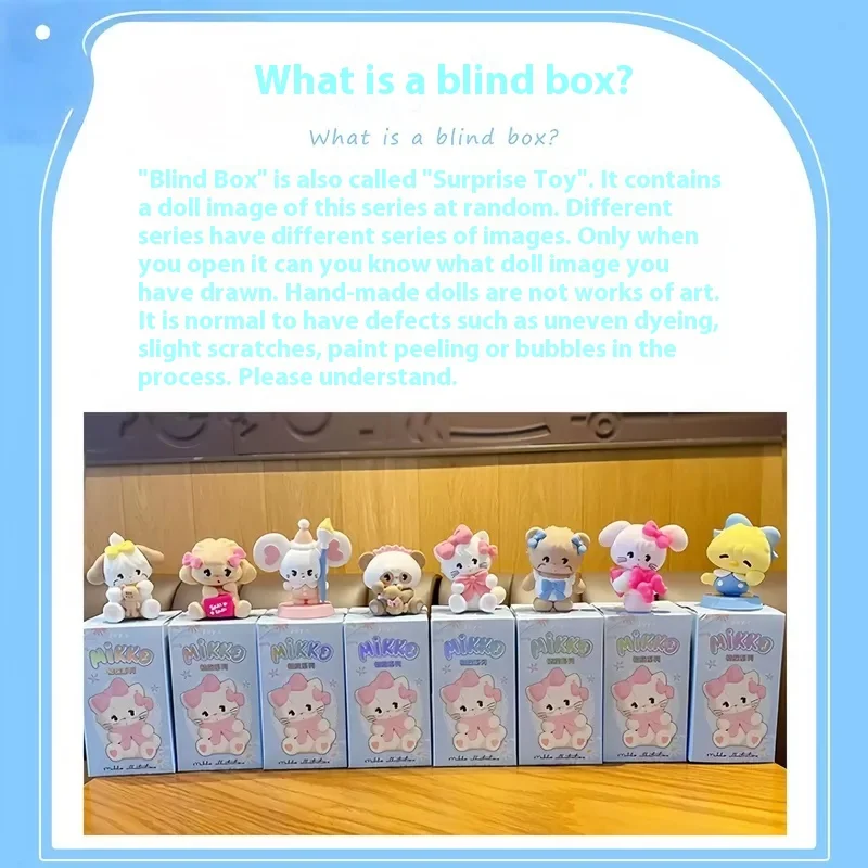 

In 2025, The New Genuine Mikko Blind Box Office Desktop Ornaments Creative Cartoon Cute Home Decorations Q Cute Healing Handmad