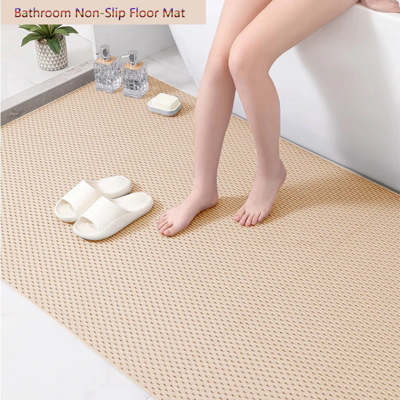 

PVC Waterproof Non-slip Mat Anti-skid Anti-fall Floor Pad Durable Foot Rug for Bathroom Toilet Shower Room Bath Kitchen Home Use