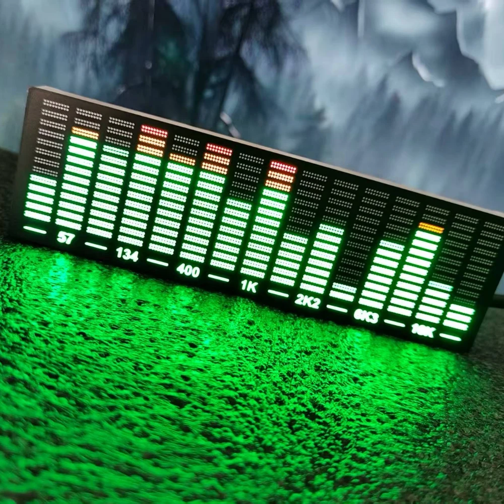 Multi-mode LED Level Indicator Music Spectrum Display Atmosphere Light Stereo Audio Rhythm Lamp VU Meter