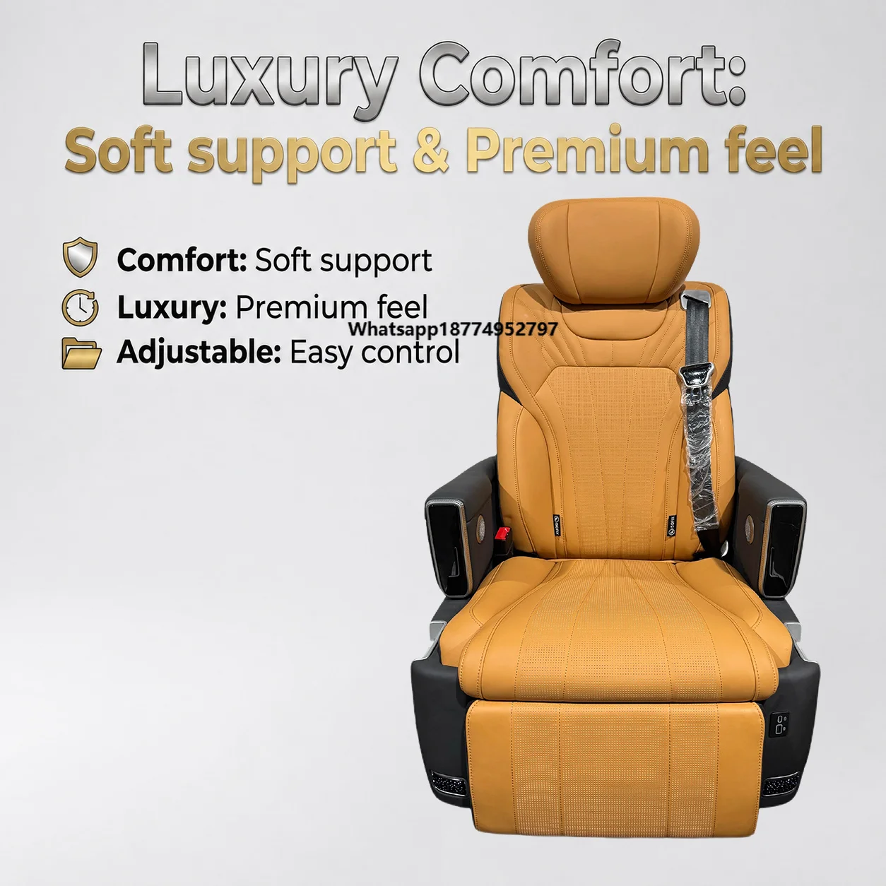 Professional Custom Luxury Plating Trim Heated Ventilated Leather Car VIP Seat for Medium Vans Sienna GL8 Carnival M8
