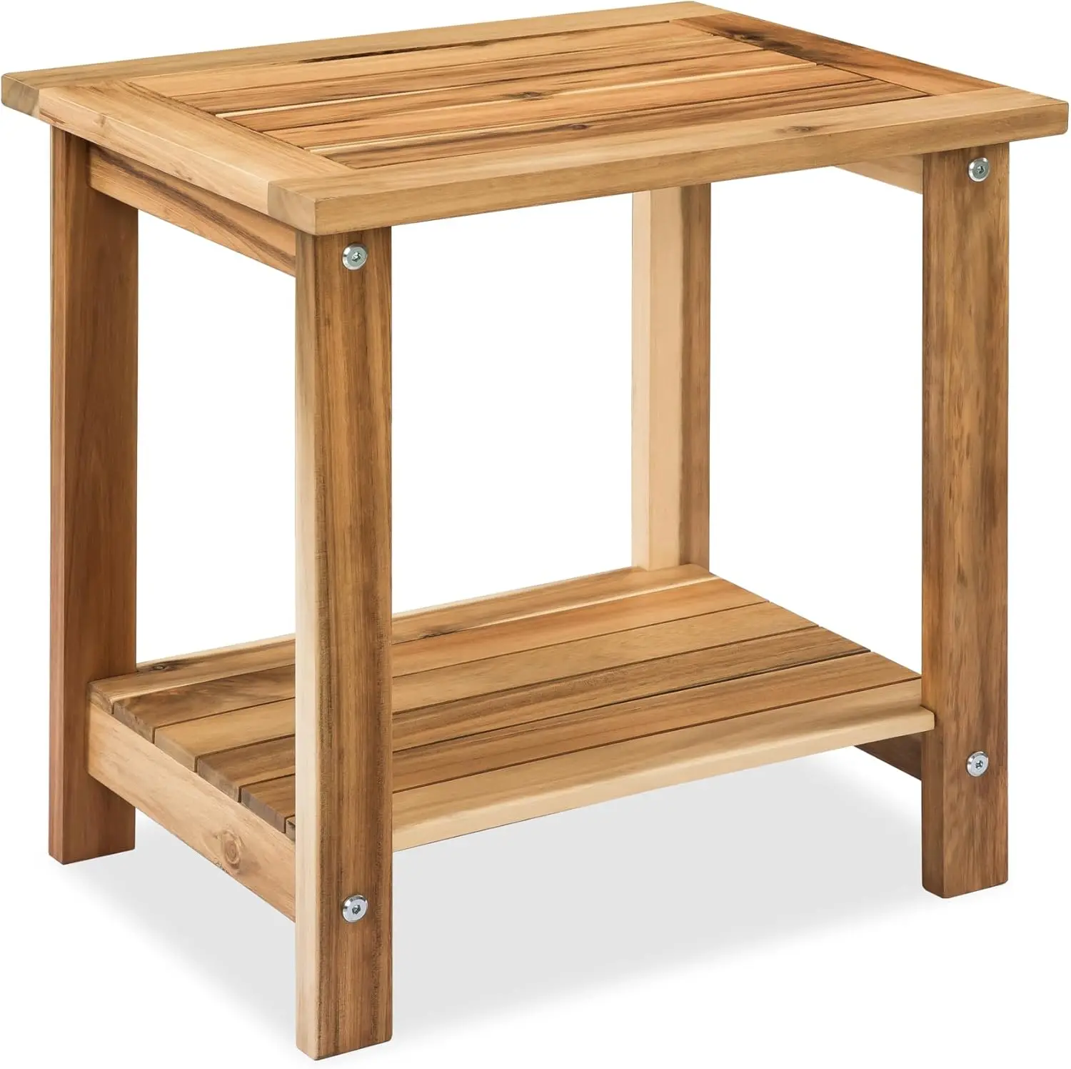 

Weather-Resistant Rectangular End Table for Patio, Garden, Lawn, and Living Room - Easy Assembly