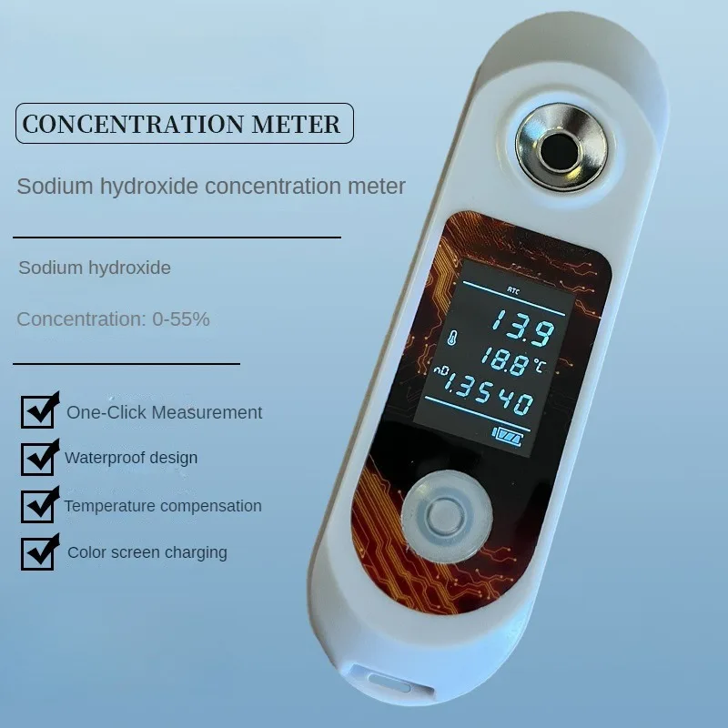 Charging color screen digital display sodium hydroxide concentration meter measurement liquid alkali detection tester