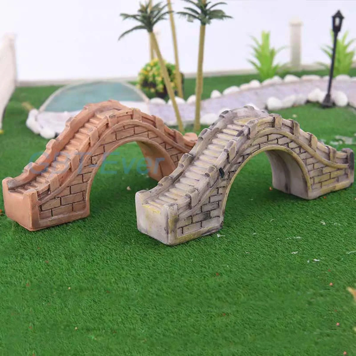 1/2Pcs Ancient Bridge Model Fairy Garden Miniature Ornaments Outdoor Scene Model Micro Landscape Dollhouse Decor DIY Accessories