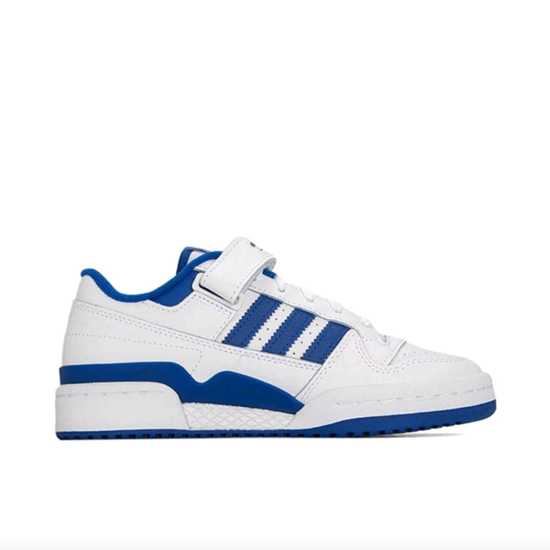 

Adidas Originals FORUN Low Men's and Women's Skateboarding Shoes, Retro Style, Budget-Friendly Sneakers, White/Blue