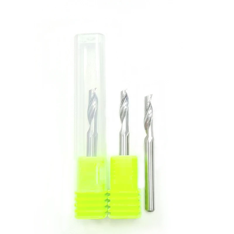 1pc 5A Quality Single Flute Solid Carbide Milling Cutter - 3.175-8mm, for Aluminum, Composite Panels & CNC WoodWorking Tools