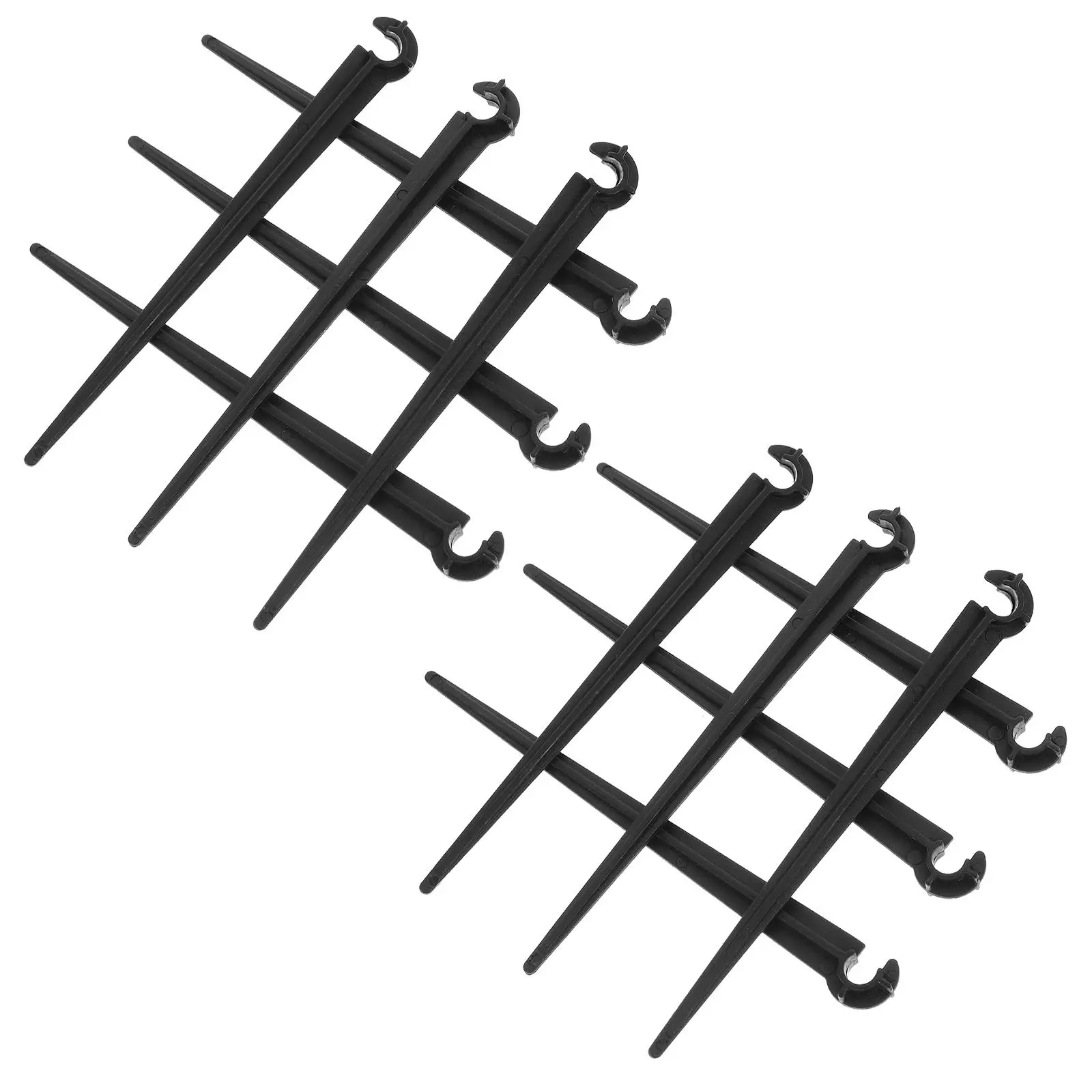 

50 Pcs Irrigation Fixed Stakes 4 7mm Ground Insert Rods Drip Watering Brackets Gardening Tools Tubing Supports ABS Plastic Pegs
