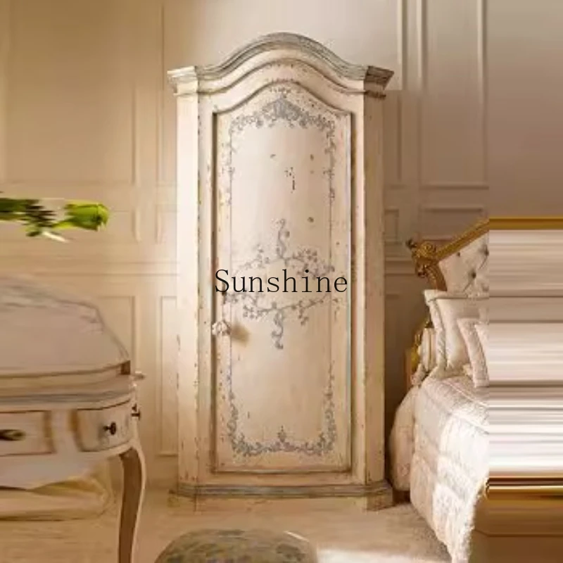 

Neoclassical solid wood, European single-door wardrobe y4005 simple and modern