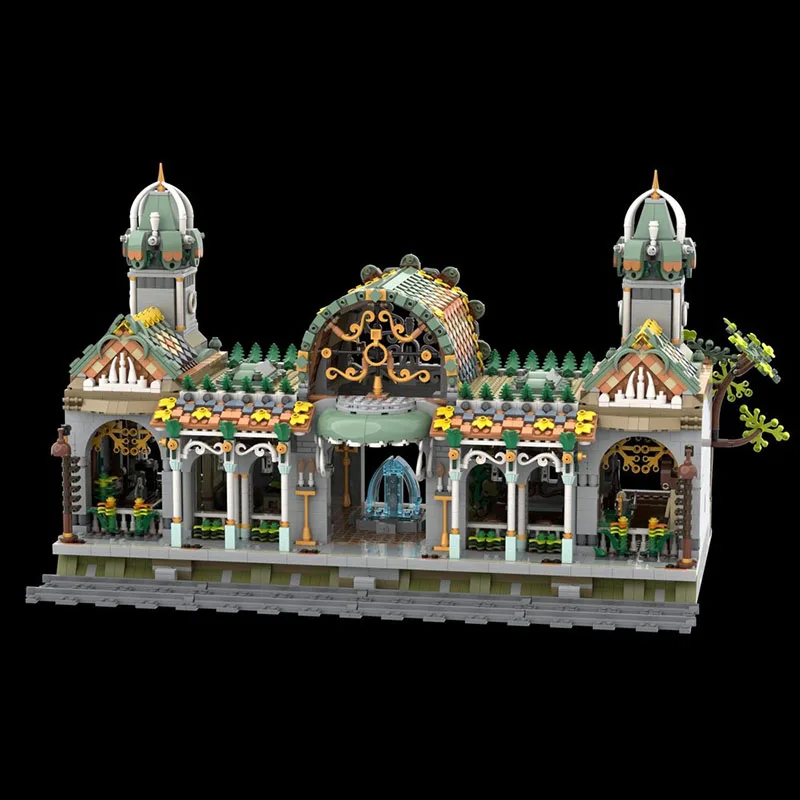 

Moc Building Bricks Modular Lven Train Station-10316 Modification Model Technology Blocks Christmas DIY Toy Construction Gifts