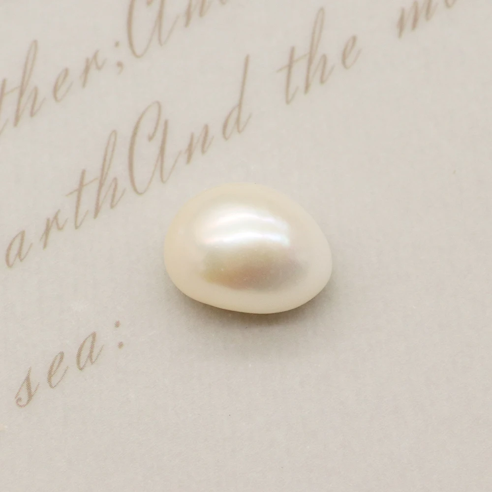 Natural Cultured Pearls Non Porous Loose Beads Baroque Oval Pearls Used for Jewelry Making DIY Charming Women's Earrings 8-10mm