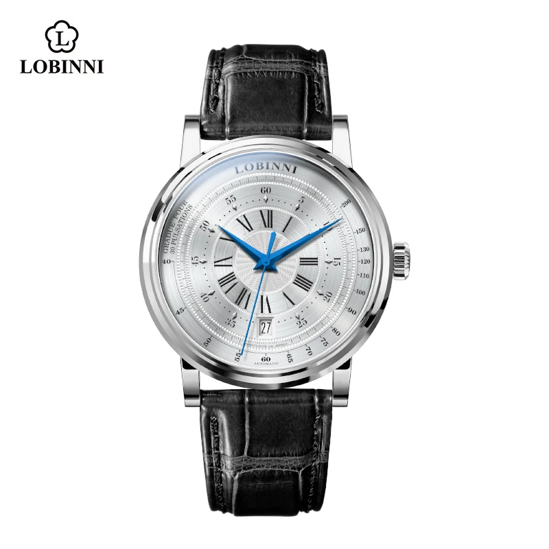 LOBINNI Men's Watch 2025 New Model Luxury ST1612 Movement Date Watch 50m Waterproof 40.5mm Mechanical Leather Watch L1018