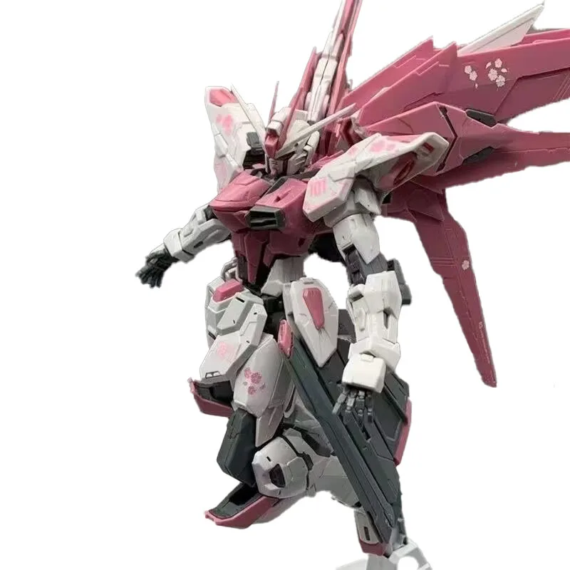 HG 1/144 ZGMF-X10A 신입생 자유 메카 조립 모델 액션 피규어 벚꽃 색상 구성 어린이 장난감 선물 장식