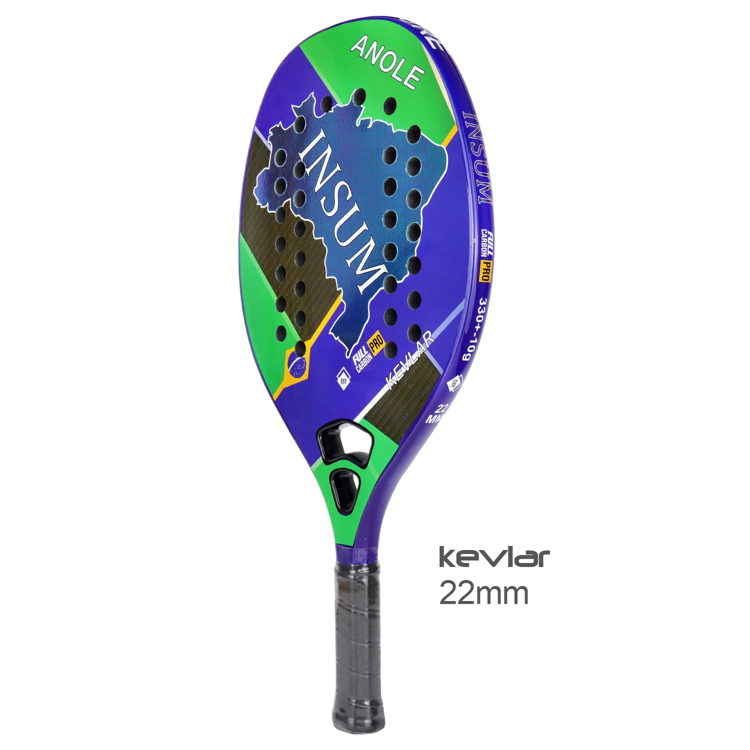 Beach Tennis Racket Kevlar Carbon Fiber High Strenghth Beach Tennis Racket 22mm EVA Memory Foam Core Beach Tennis Racket