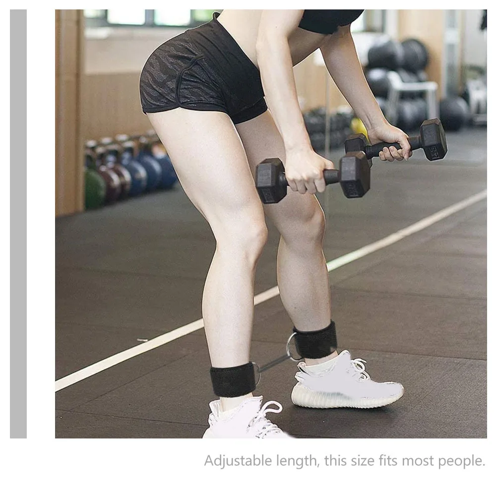 

2Pcs Ankle Strap for Cable Machine Fitness Ankle Cuffs Adjustable Neoprene Wraps for Leg Training Workout Protection Portable