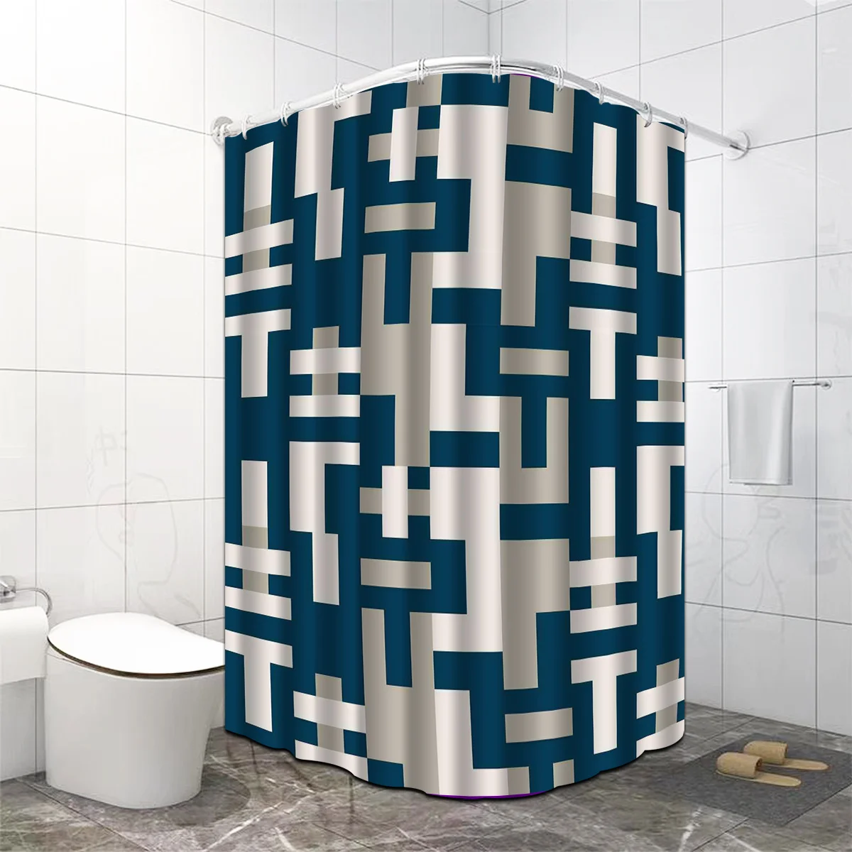 

Jit1pc Белая занавеска для душа, высококачественный элегантный узор для украшения ванной комнаты