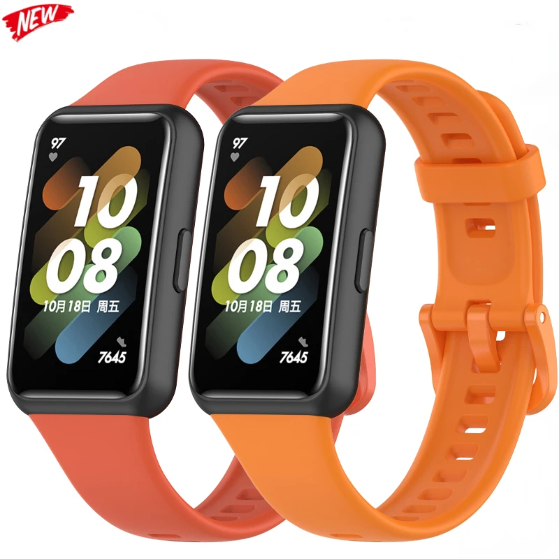 Silicone Watch Strap For Huawei Band 7 Original Belt Sports Smart  Bracelet Replacement Band Wristband For Huawei Band 7 Correa