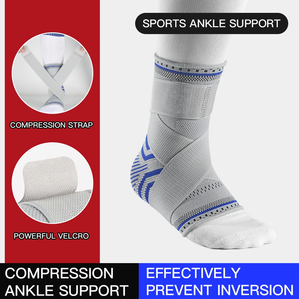 1 PC Ankle Brace Adjustable Compression Ankle Support Elastic Ankle Guard Pain Relief Strap Basketball Ankle Brace Support